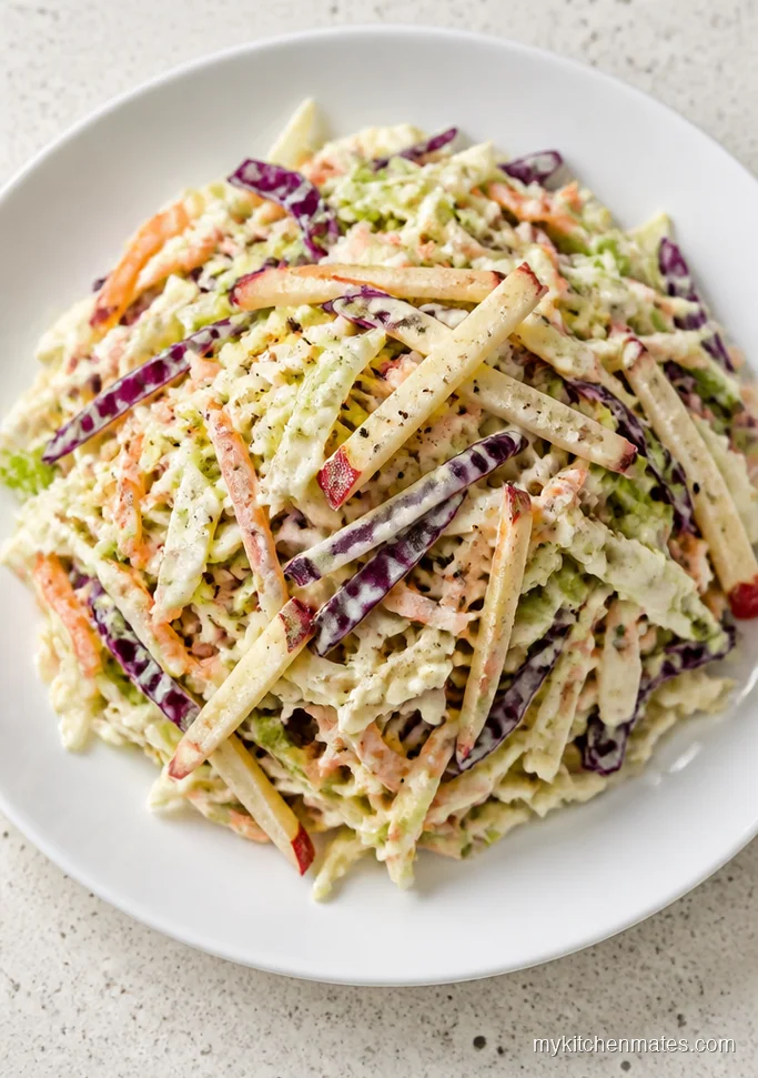 Classic Creamy Cabbage Apple Slaw