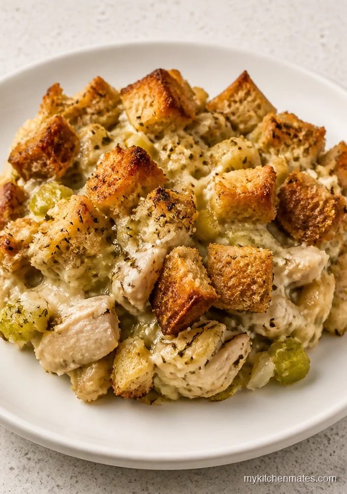 Classic Creamy Chicken and Stuffing Casserole