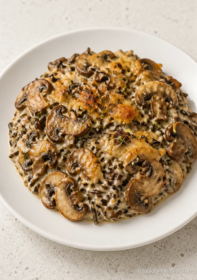 Classic Creamy Mushroom Wild Rice Casserole