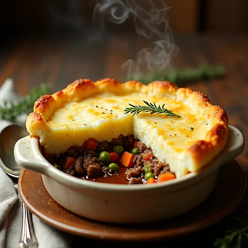 Classic English Shepherds Pie with Gravy-Soaked Lamb