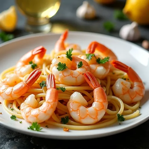 Classic Garlic and White Wine Shrimp Scampi