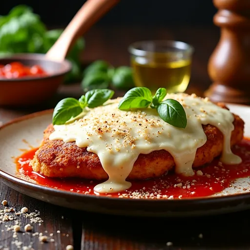 Classic Italian-Style Chicken Parmesan with Homemade Marinara