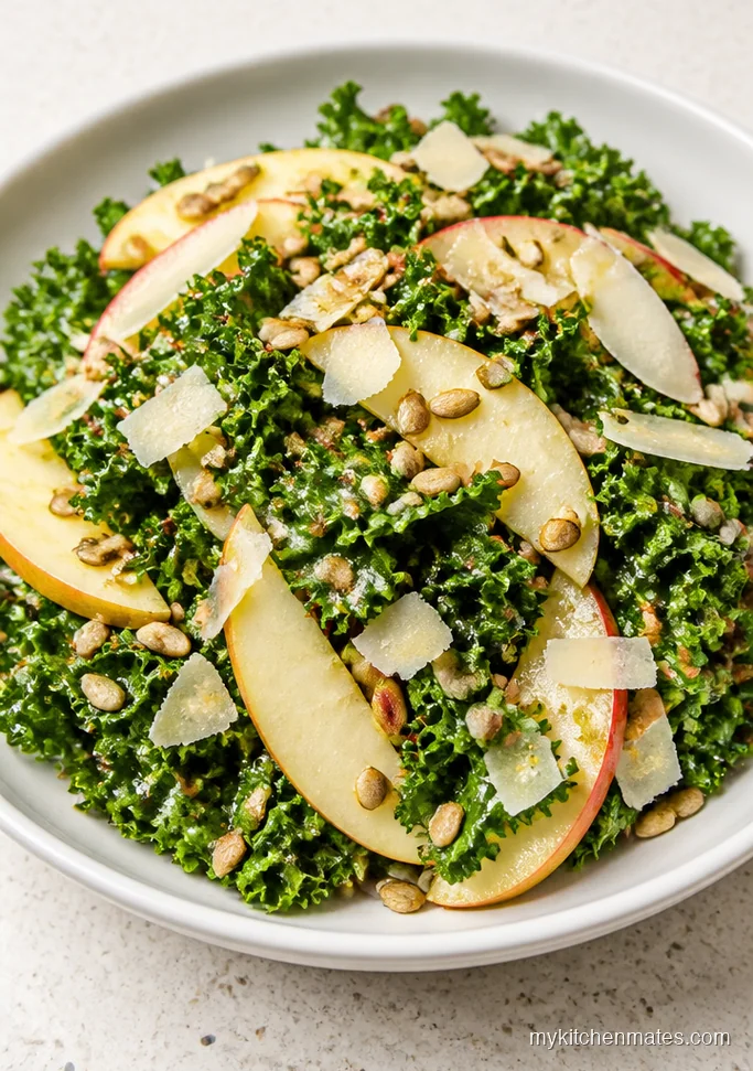 Classic Kale Apple Salad with Lemon Vinaigrette
