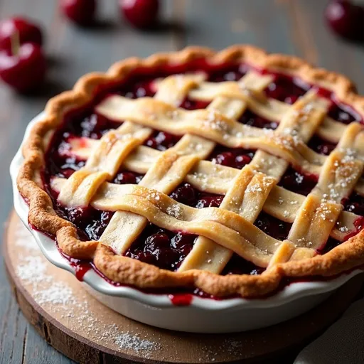 Classic Lattice-Topped Cherry Pie with Almond Extract