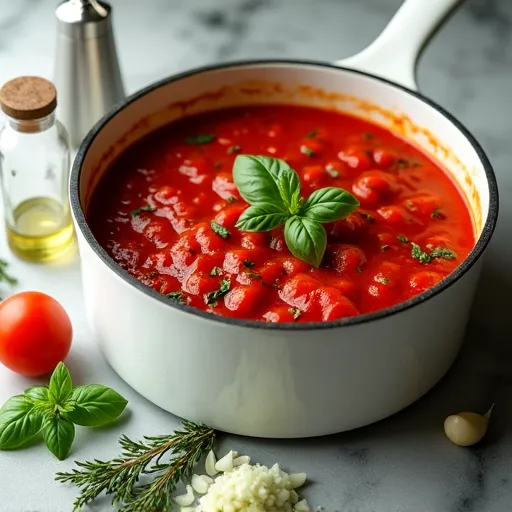 Classic Marinara Pizza Sauce with Fresh Herbs