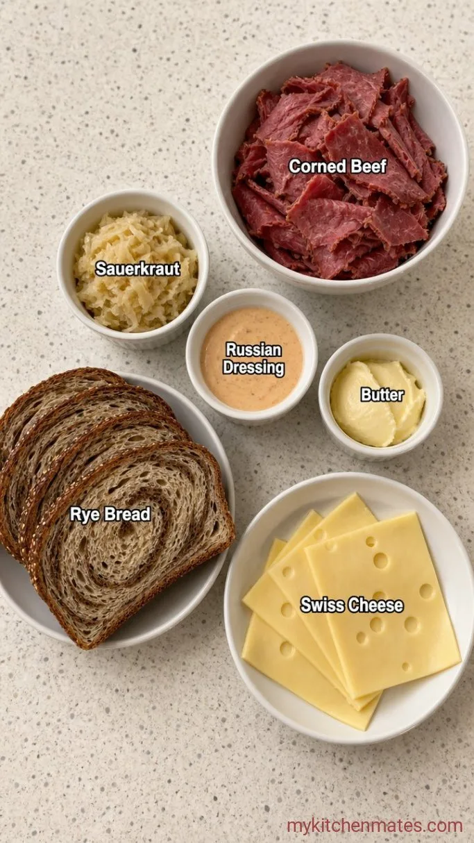 Crispy, Cheesy Classic Reuben Sandwich (15 Minutes) Ingredients