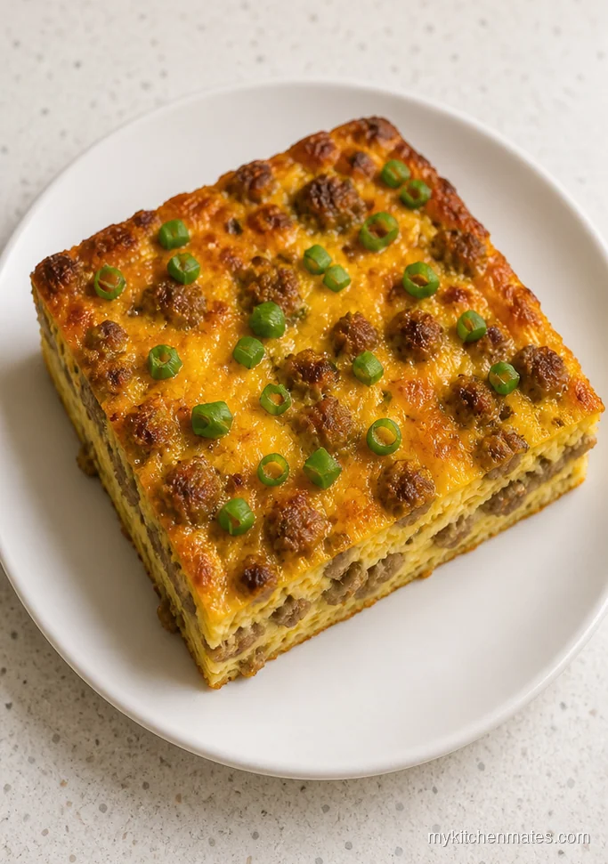 Classic Sausage and Cheddar Keto Casserole