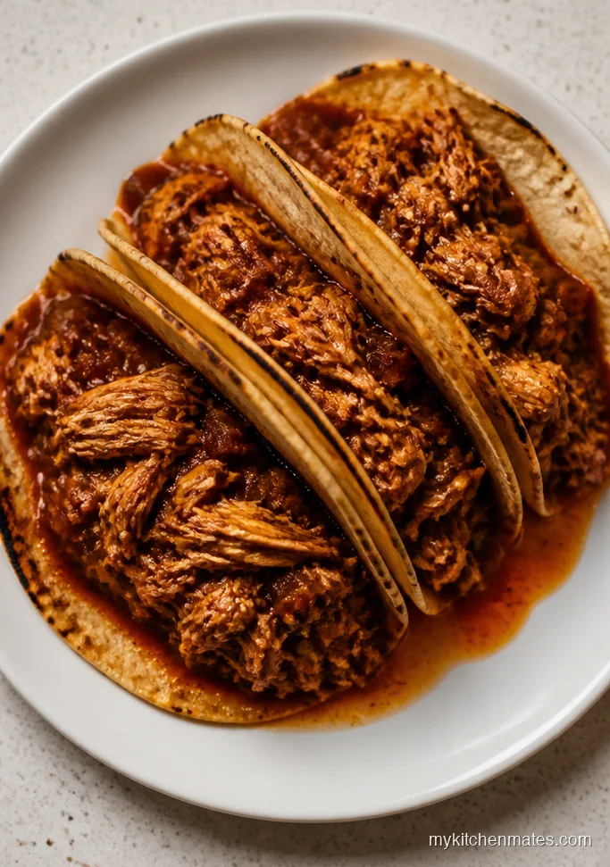 Classic Shredded Crockpot Chicken Tacos