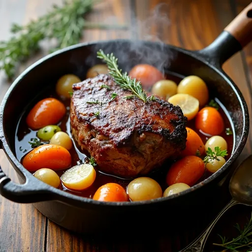 Classic Slow-Cooked Beef Pot Roast with Root Vegetables