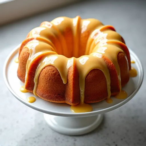 Classic Vanilla Bean Pound Cake with Orange Glaze