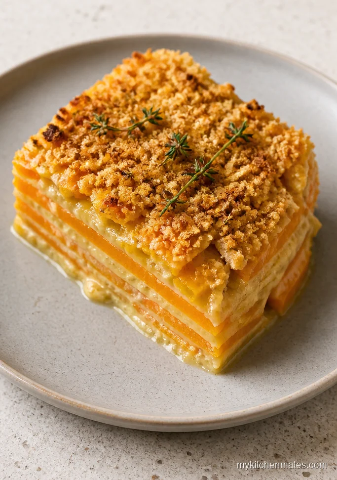 Coconut Butternut Squash Gratin