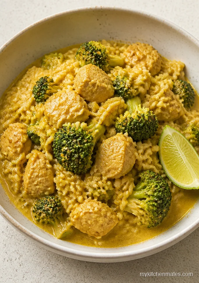 Coconut Curry Chicken Broccoli Casserole