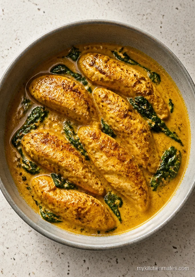 Coconut Curry Chicken with Spinach