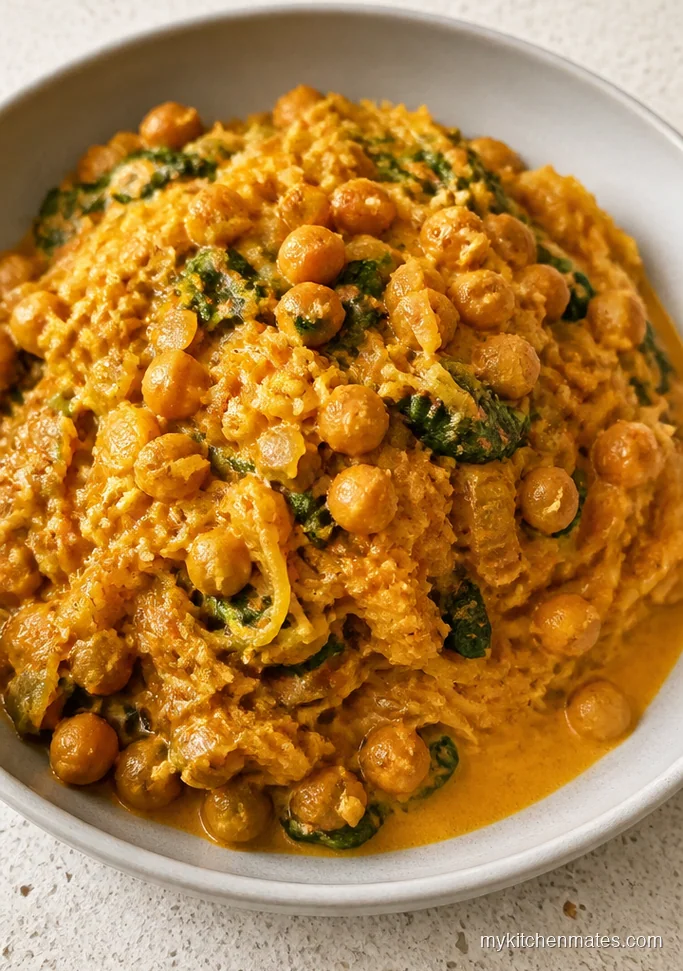 Coconut Curry Chickpea Spaghetti Squash