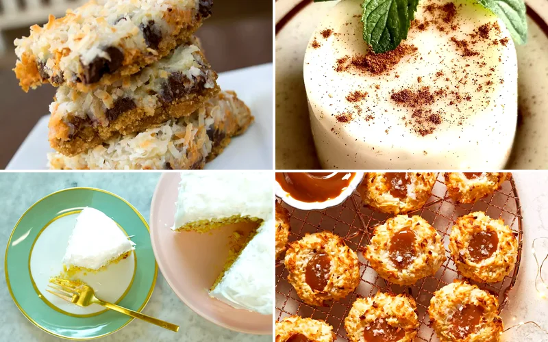19 Coconut Treats for True Coconut Lovers coconut dessert recipes featured