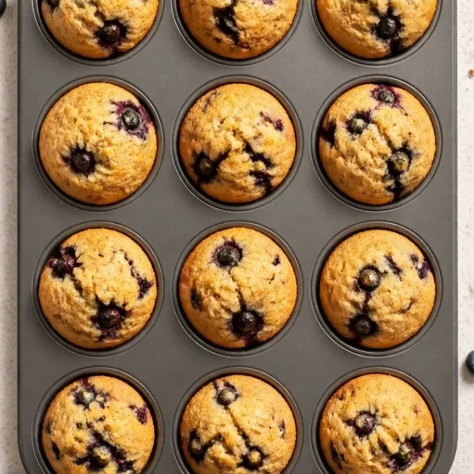 One-Bowl Coconut Flour Blueberry Muffins Coconut Flour Blueberry Muffins