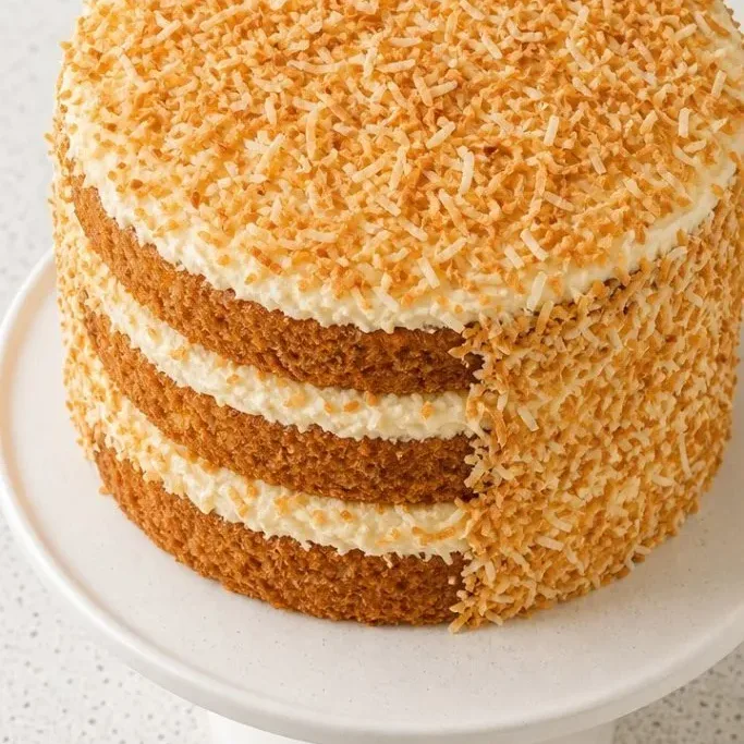 Fluffy Coconut Layer Cake with Toasted Coconut Frosting Coconut Layer Cake