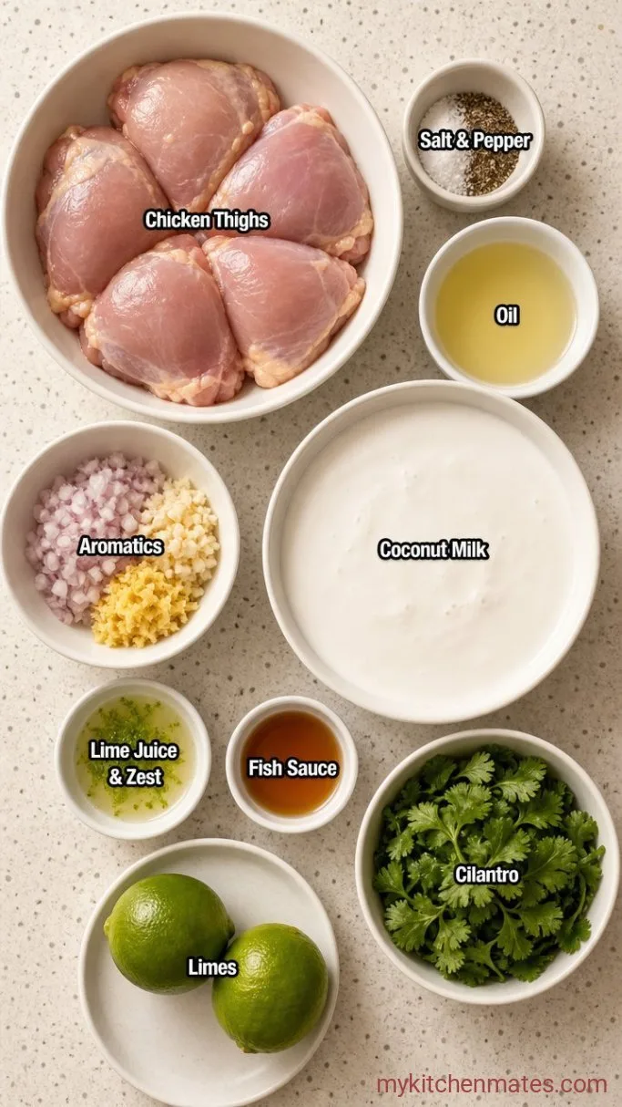 30-Minute Creamy Coconut Lime Chicken Ingredients