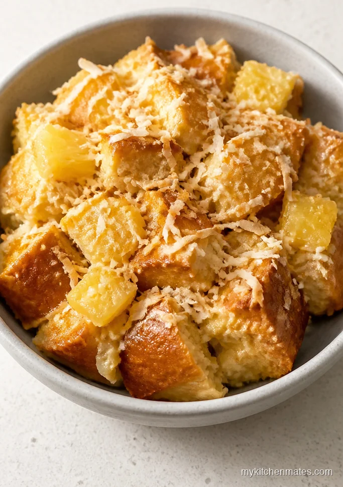 Coconut Pineapple Crockpot French Toast