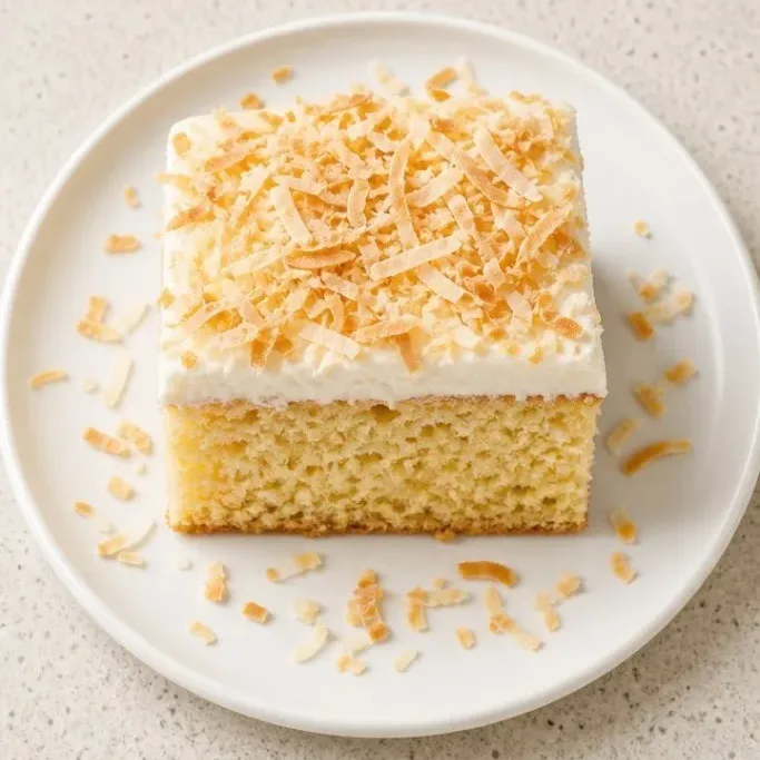 One-Bowl Coconut Sheet Cake with Cream Cheese Frosting Coconut Sheet Cake