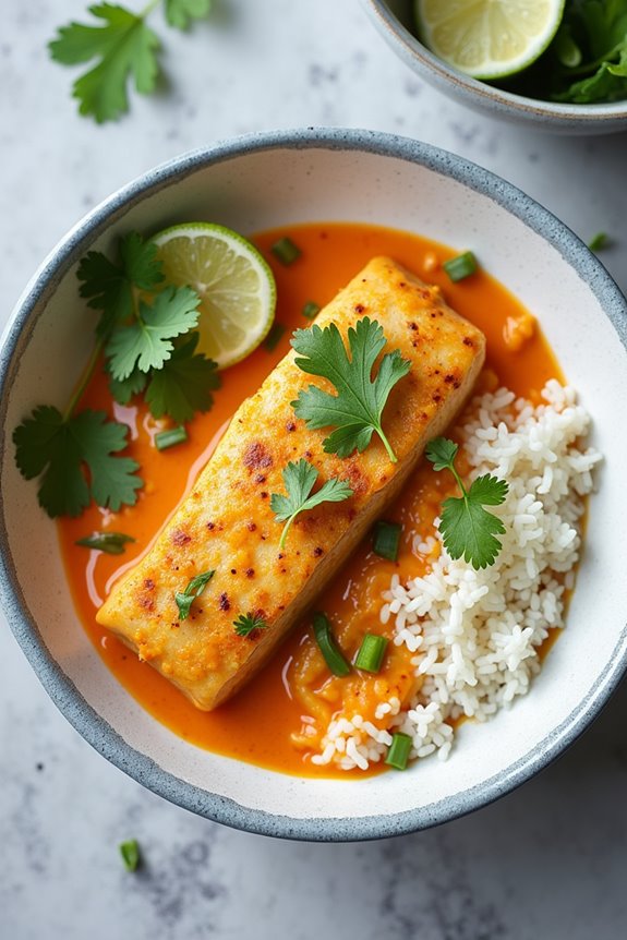 coconut curry catfish dish