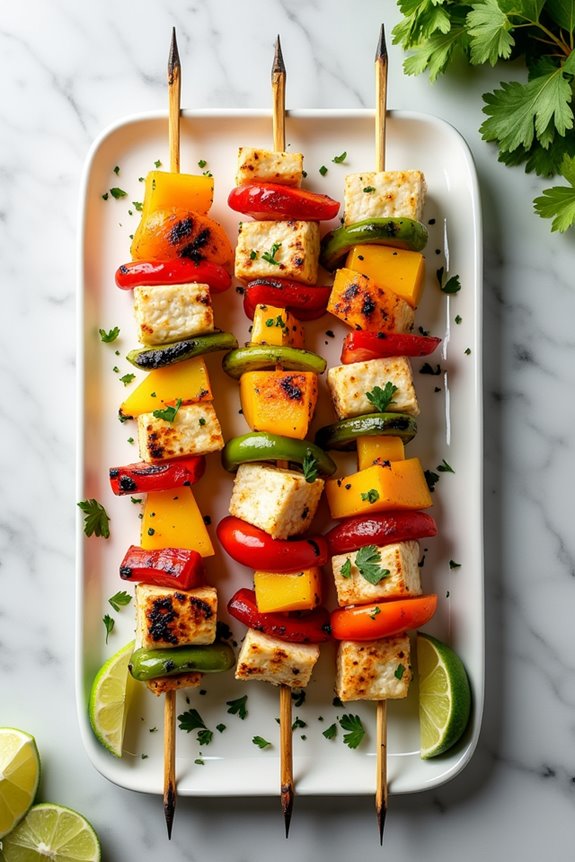 coconut lime mahi skewers