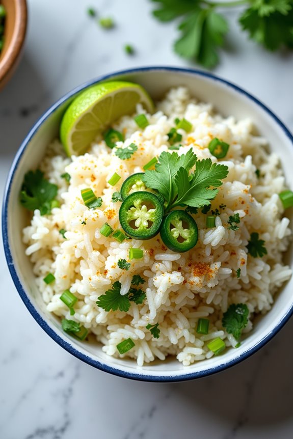 coconut rice with lime