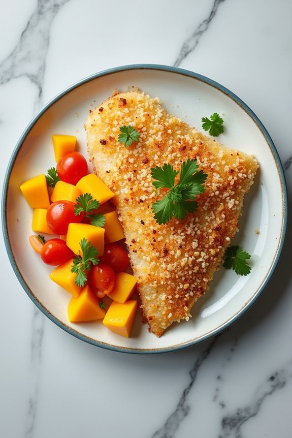 coconut tilapia with mango
