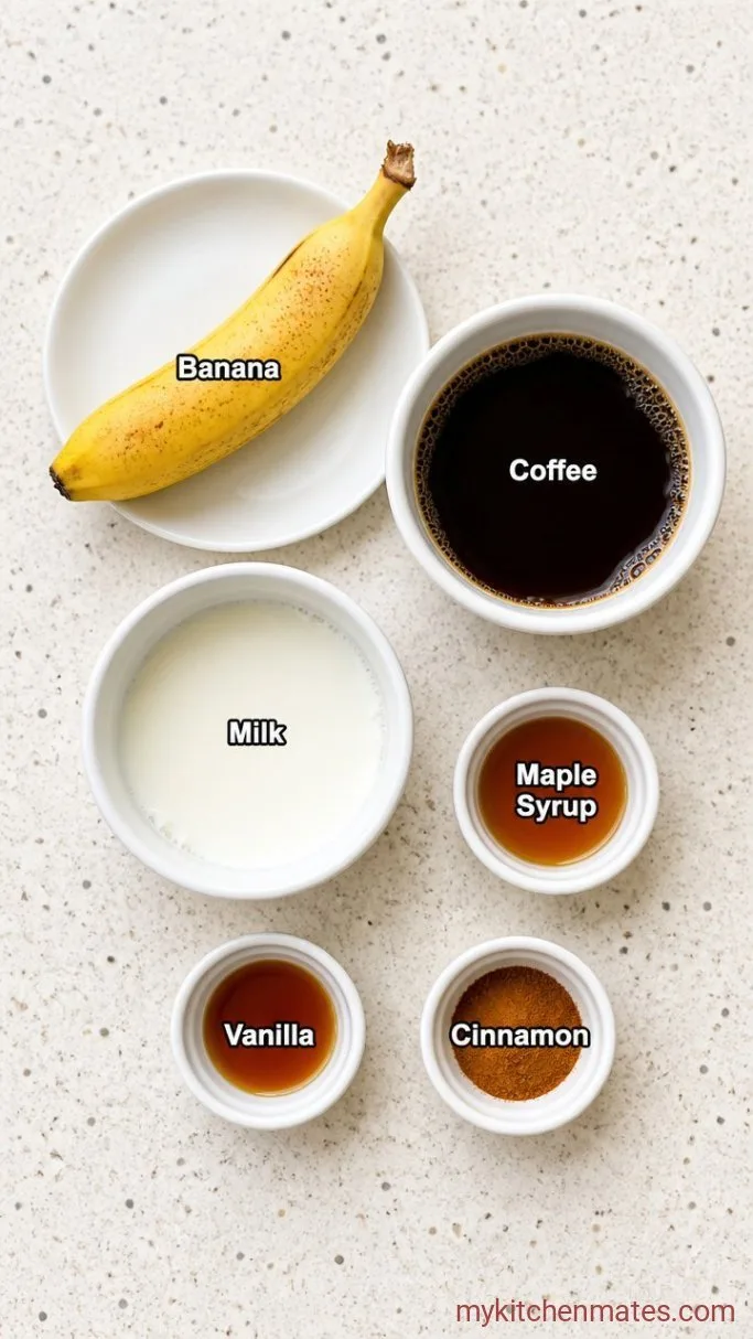 3-Ingredient Coffee Banana Smoothie Ingredients