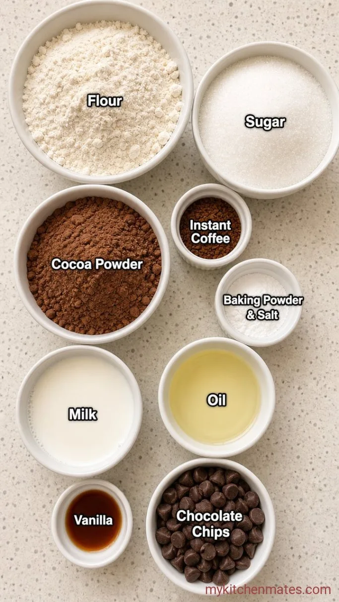 3-Minute Coffee Mug Cake Ingredients