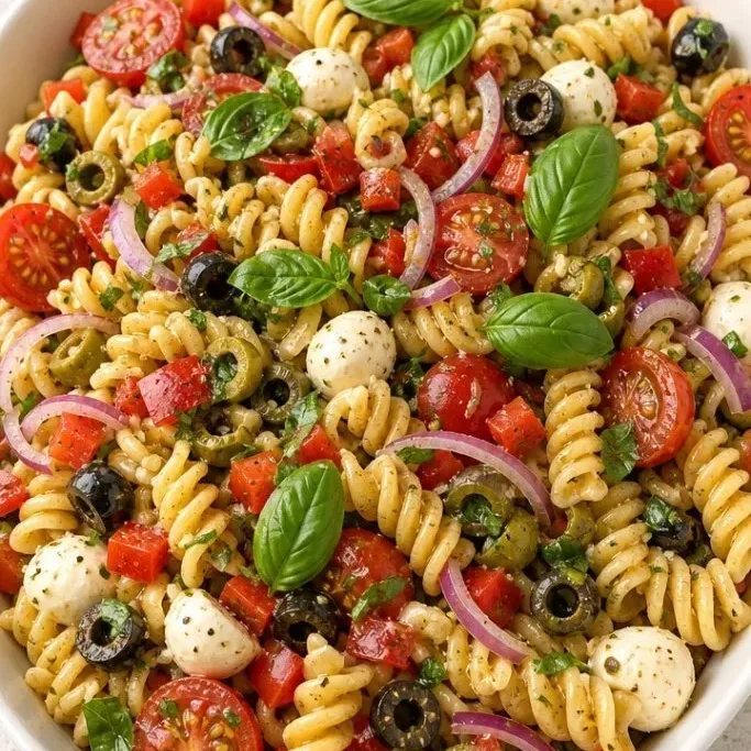 Italian Cold Pasta Salad with Zesty Homemade Dressing Cold Pasta Salad