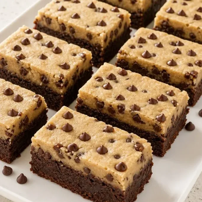 Fudgy Cookie Dough Brownies Cookie Dough Brownies
