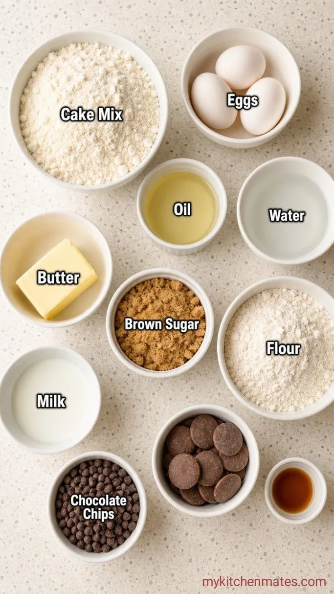 Cookie Dough Cake Pops (Safe to Eat Raw!) Ingredients
