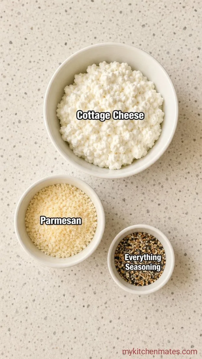 Crispy 3-Ingredient Cottage Cheese Crackers Ingredients