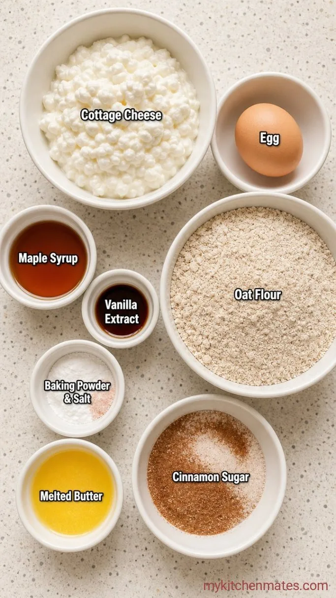 Baked Cottage Cheese Donuts (High Protein, 6 Ingredients) Ingredients