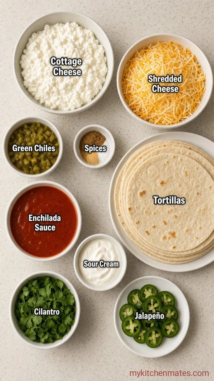 30-Minute Cottage Cheese Enchiladas Ingredients