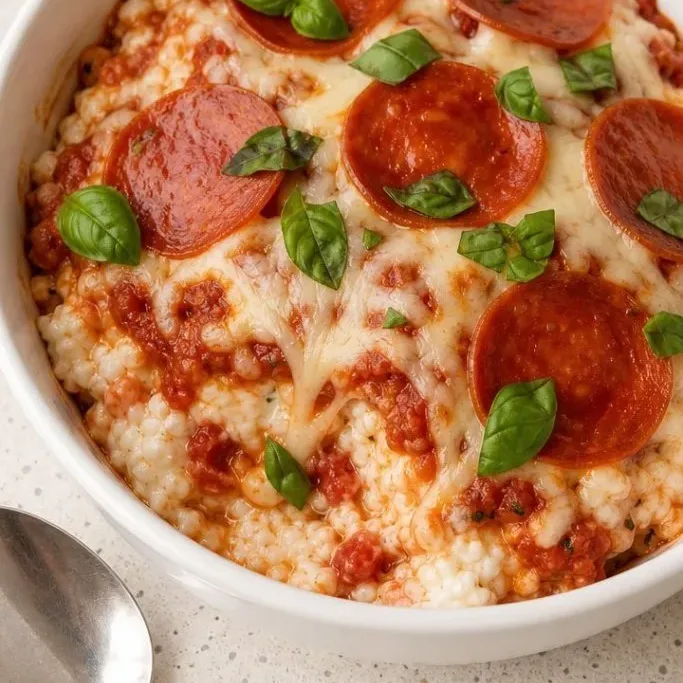Cottage Cheese Pizza Bowl