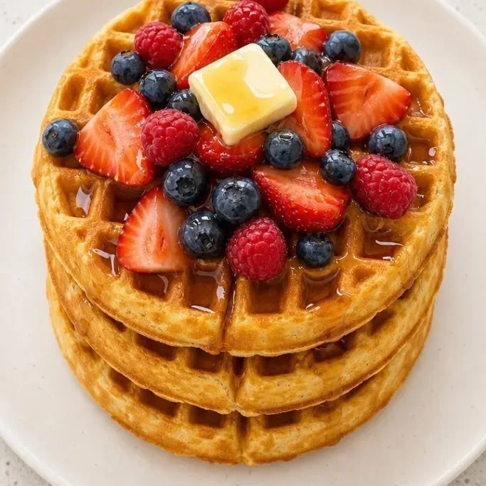 Cottage Cheese Protein Waffles
