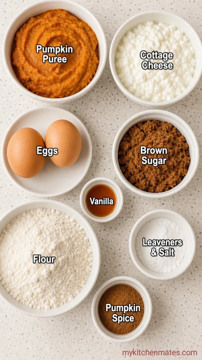 Moist Cottage Cheese Pumpkin Bread Ingredients
