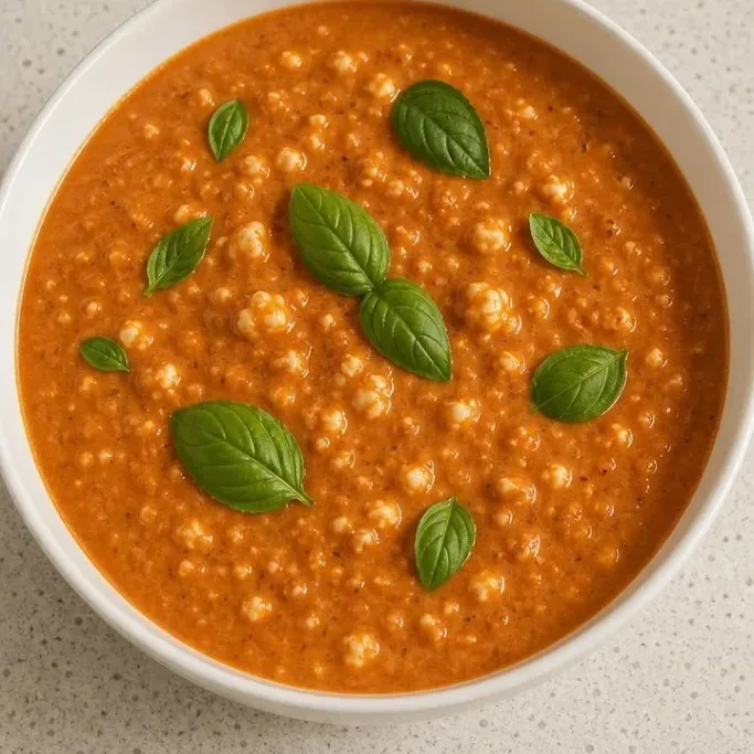Creamy Cottage Cheese Tomato Soup (High Protein) Cottage Cheese Tomato Soup