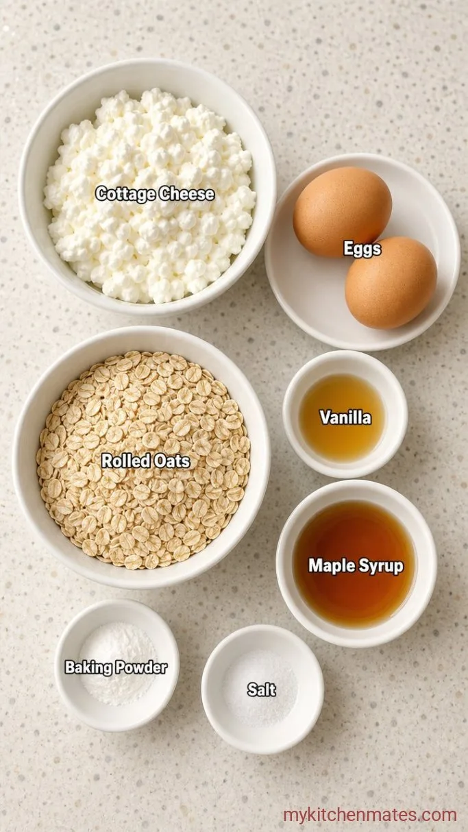 High-Protein Cottage Cheese Waffles (Crispy & Simple) Ingredients