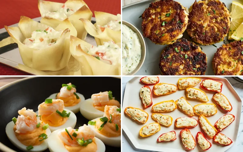 crab-appetizer-recipes collage