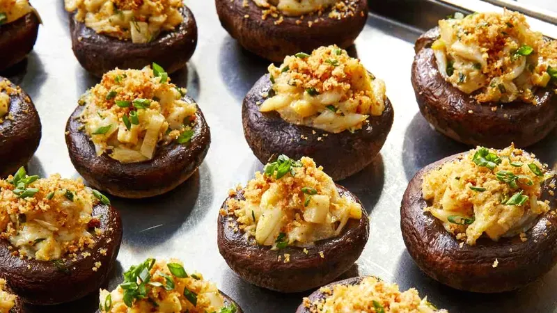 Crab-Stuffed Mushrooms Food photo of Crab-Stuffed Mushrooms