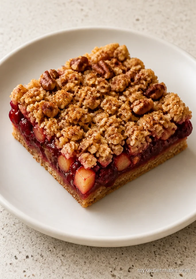Cranberry Apple Crumble Bars