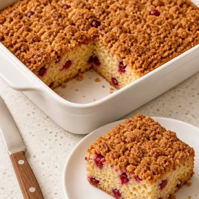 Moist Cranberry Coffee Cake with Streusel Topping Cranberry Coffee Cake