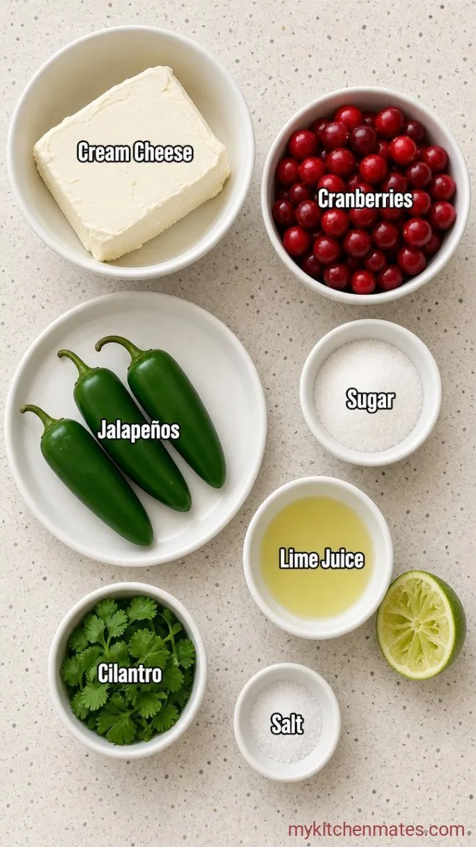 Quick Cranberry Jalapeno Cream Cheese Dip Ingredients