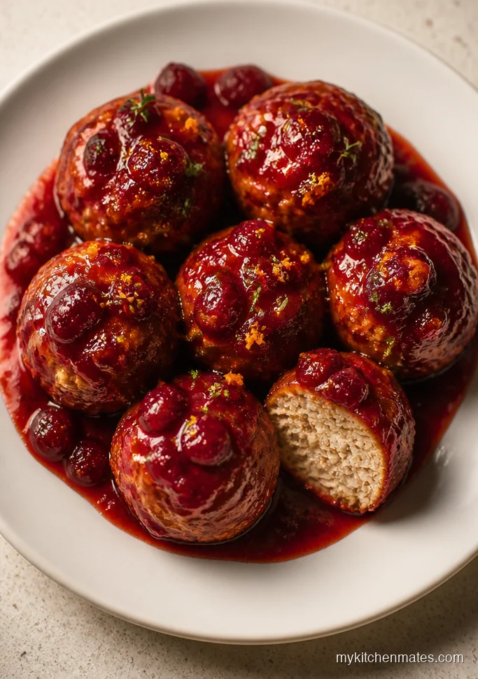 13 Crockpot Meatball Appetizer Recipes for Game Day and Potlucks Cranberry Orange Glazed Meatballs