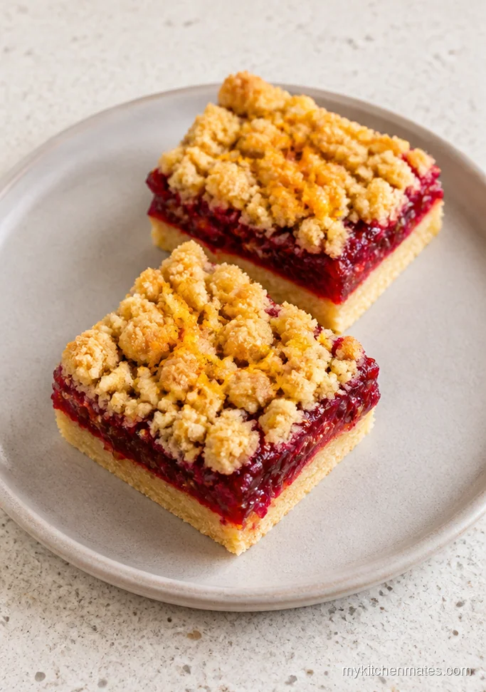 Cranberry Orange Shortbread Bars