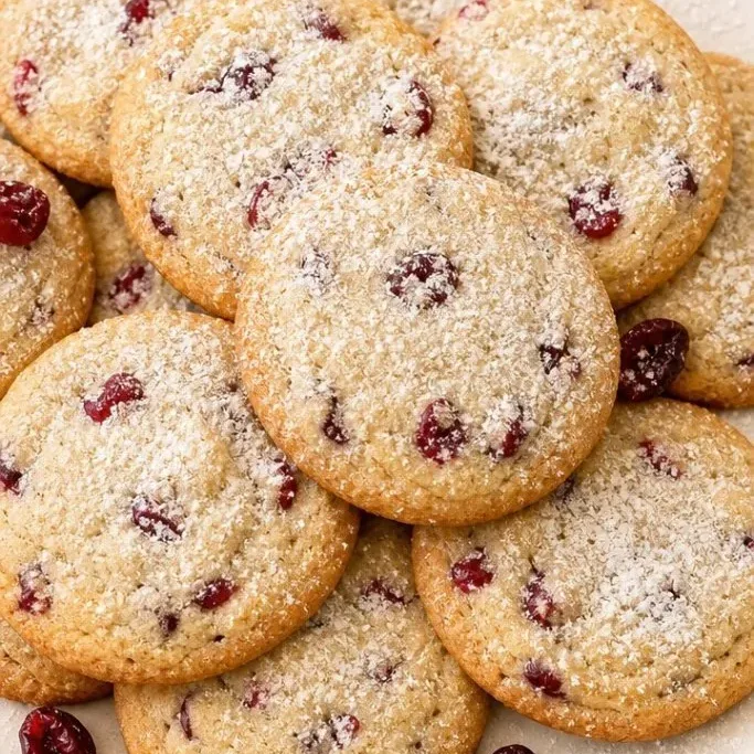 Cranberry Orange Shortbread Cookies