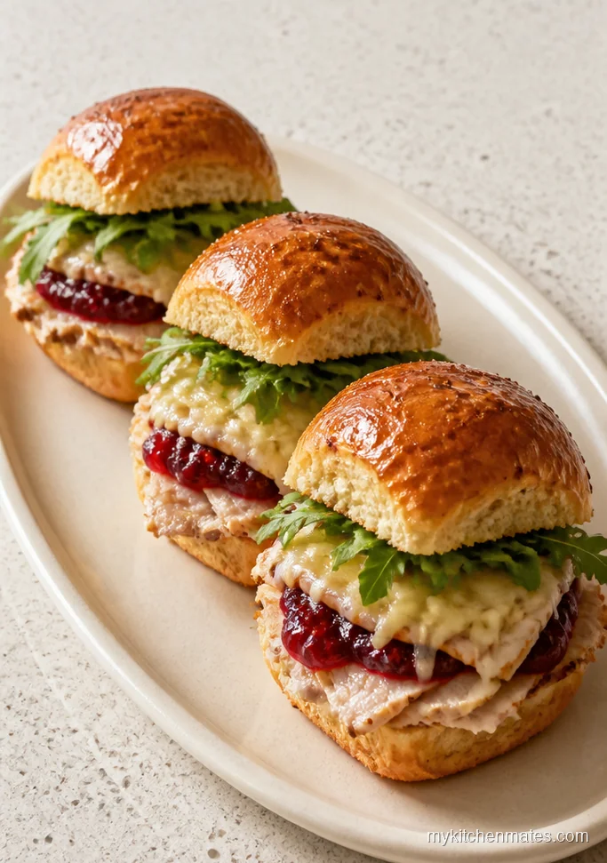 Cranberry Turkey Sliders with Mustard Butter